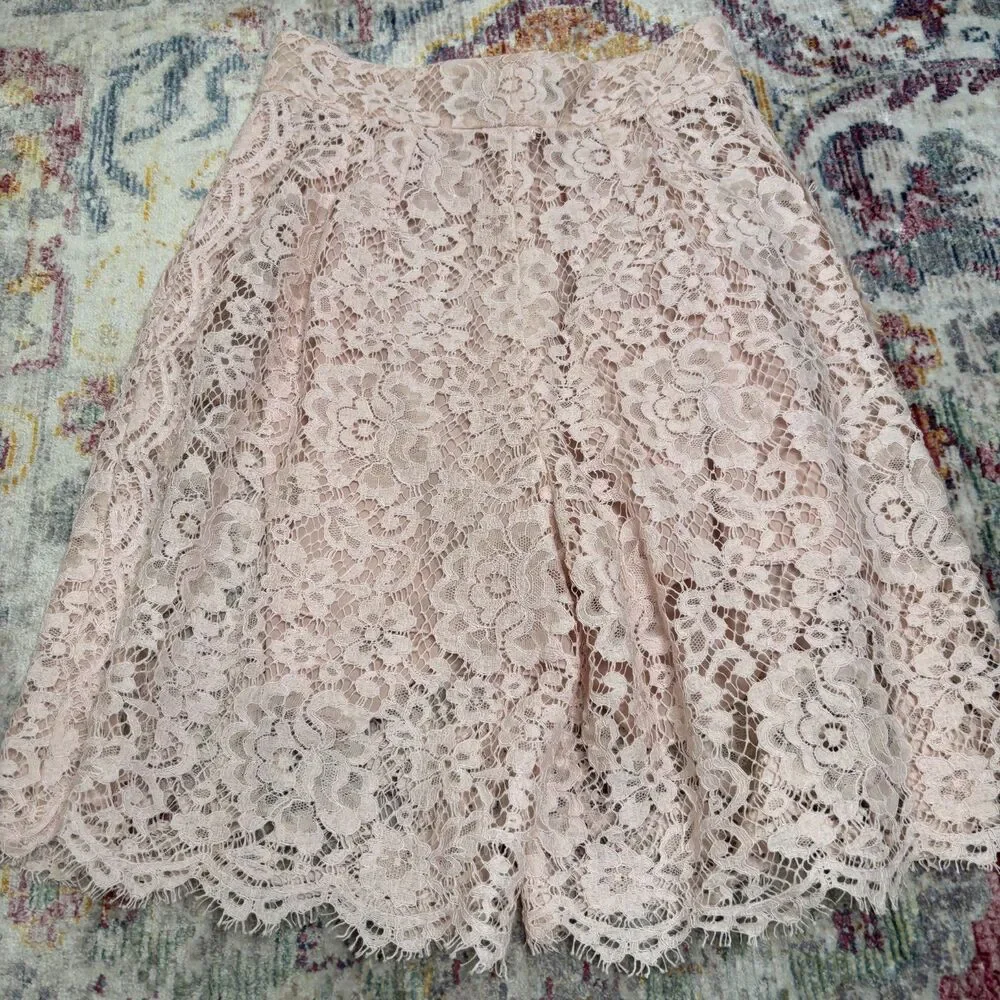 Dolce Gabbana Pink Lace Shorts